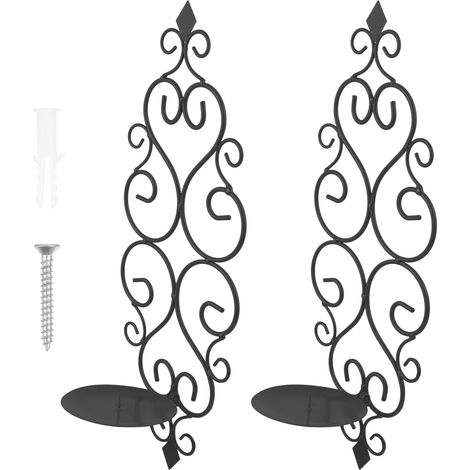 Bougeoirs Muraux Lot de Supports pour Bougies Chauffe Plats (1/5)