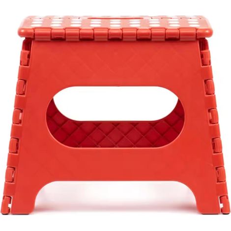 ORION91oficial® - Pack X 2 Taburetes Multiuso, Plegable 34 cm PVC, banqueta, asiento, plástico resistente para hogar - spaziOrion91 - Rosado (1/5)