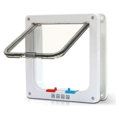 Bardusch-– Chatière à 4 positions avec tunnel et serrure – Isolation thermique – Pour animaux jusqu'à 7kg – Dimensions 14,5x15 cm (1/5)