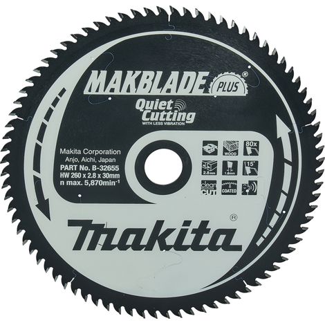 MAKITA B-32655 MAKBLADE for wood 260mm x 30mm x 80T