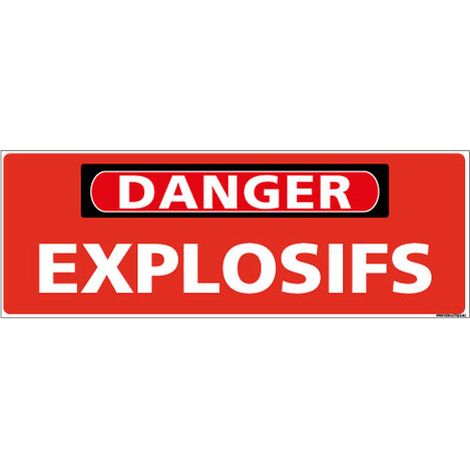 Panneau - DANGER - Explosifs (C1317) - Adhésif - 210 x 75 mm