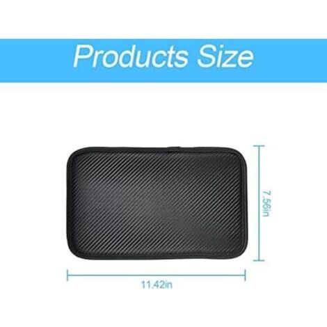 Cuscino universale per bracciolo auto, rivestimento in similpelle per console centrale, accessorio di protezione per interni compatibile con la maggior parte di auto, SUV e camion (nero) (1/3)