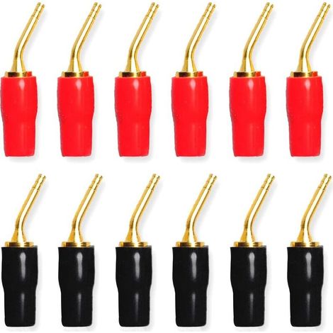 12 Pièces 2mm Type de vis de Broche de Prise Banane, Connecteur de Câble de Haut-parleur Audio Plaqué or 2mm (1/5)