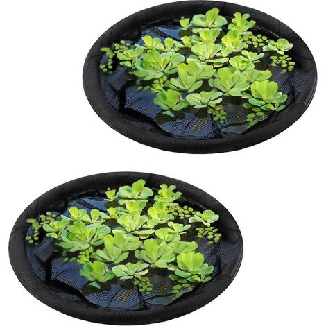 Filet de bassin réutilisable en fibre de polyester, île flottante circulaire pour plantes, filet de circulation d'eau pour favoriser une croissance saine des plantes, 45 cm x 45 cm. (1/5)