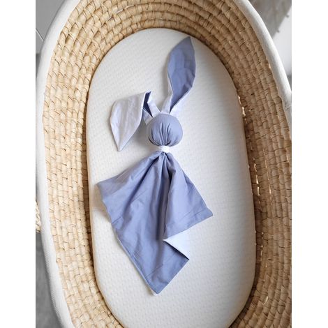 Coperta in morbido cotone a forma di coniglietto - Blu sporco/Bianco (1/5)