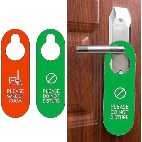 Panneau suspendu « Ne pas déranger » - Nettoyage - Étiquettes de porte double face - Pendentif pour magasin, club, café, hôtel (1/5)