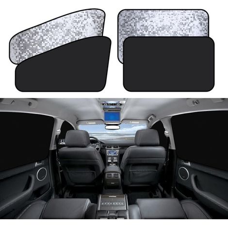 Parasole per auto - Tenda per auto per bloccare i raggi UV e il calore, magnetica, per finestrino laterale, 4 pezzi (1/4)