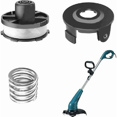 Tondeuse à gazon Makita Akkusense DUR181Z/DUR181RF/DUR181 : 1 bobine de fil + 1 capuchon de bobine + 1 ressort (1/5)