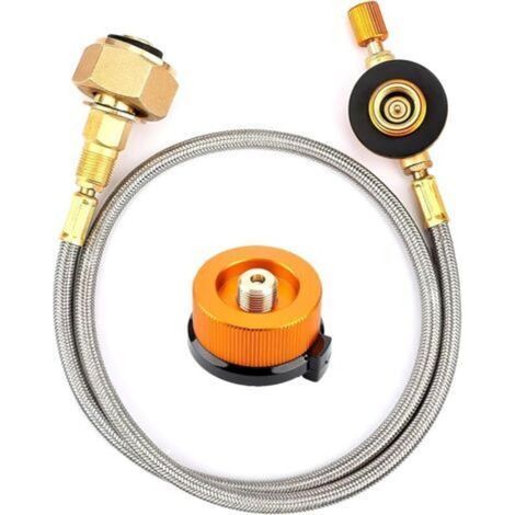 Adaptateur de Propane Tuyau de Rechange pour convertisseur,connecte au Camping en Plein air Cuisinière à gaz Adaptateur de Bouteille de Propane Adaptateur GPL Bouteille de Gaz (1/5)