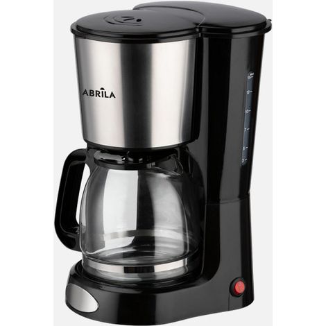Cafetera de goteo gruta 15tazas negro 900w filtro permanente jarra cristal 1,5l acabado acero inox. 33,5x20x27cm