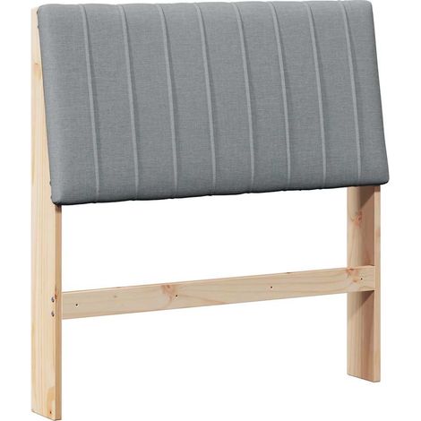 Maison Exclusive - Cabecero tapizado Gris Claro 90 cm Madera de p (1/5)