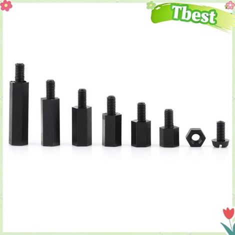 HURRISE entretoise en nylon Kit d'assortiment de vis d'espacement femelle M3 en nylon, 250 outillage clou M3 simple passe-type A (1/5)