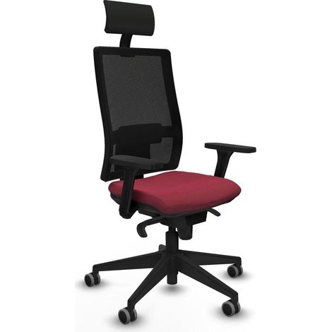 piqueras-y-crespo Chaise moderne grenat bureau ergonomique (1/3)