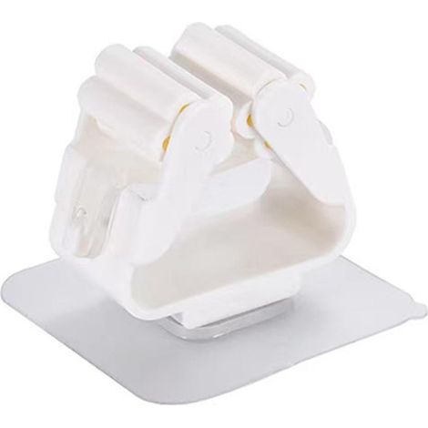 Filiyano – Support mural autocollant pour balai à franges, sans traces, pour balcon ou maison, blanc, lot x1 (1/5)