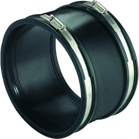 Norham – Raccord PE droit Flexseal Plus DC 0,6 Bar – Manchon souple EPDM pour plomberie – Diamètre 24/32 mm – Clip-In pour maintien bandes inox