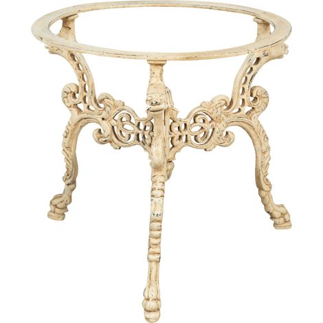 Pied de table de jardin Structure en fer et fonte massif, idéale pour l'intérieur et l'extérieur Plateaux en marbre, verre, bois
