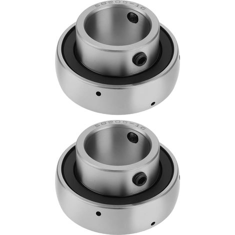 Lot de 2 Roulements à Billes de 1" avec Vis de Réglage SB205-16 pour Tondeuse Semoir Cultivateur Broyeurs à Bois Souffleuses à Neige VTT 25 X 50 X 28 Mm (1/5)