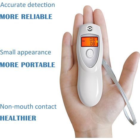 Éthylotest portable avec alerte sonore et écran LCD, pour conducteurs ou usage domestique. (1/5)