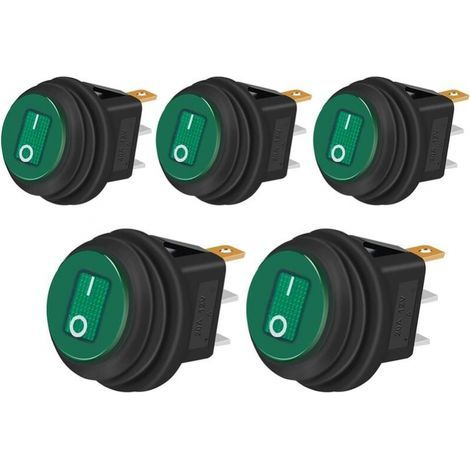 5-teiliger wasserdichter Wippschalter 12V 20A EIN/AUS 3-poliger 2-Positionen-Wippschalter mit LED-Anzeige für Auto, LKW, Boot und Haushaltsgeräte (1/5)