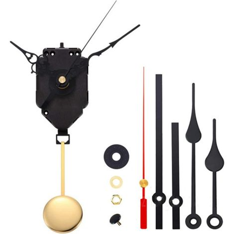Mouvement Horloge Pendule Quartz - 115 x 56 mm - Tige 12 mm - Pour Horloges Murales DIY - 1 Pièce (1/5)