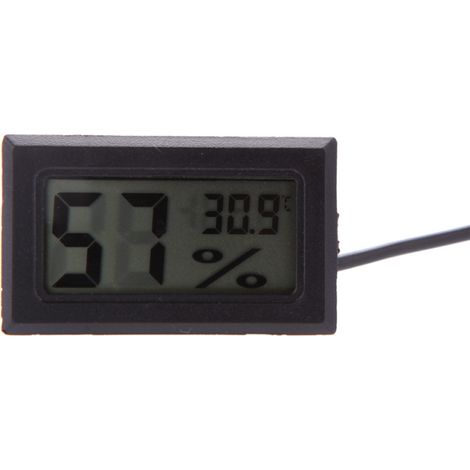 Thermomètre hygromètre 2 en 1 avec sonde – Écran LCD – Mesure -10°C à 50°C – Sonde 150 cm – Pour incubateur, chambre (1/3)