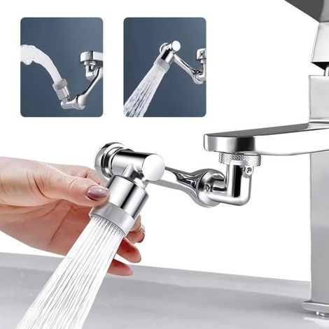 Aérateur de Robinet ,1080 °Pivotant Tête de Robinet de Cuisine 2 Modes Réglable Douche Tête Filtre Pulvérisateur Pour Cuisine De-Ywey (1/4)