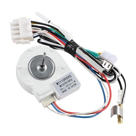 Evaporator fan motor W11109595 W10701003 compatible with Whirlpool and KitchenAid refrigerators (12V). (1/3)