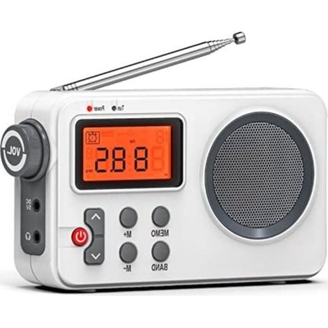 Radio de emergencia - Radio de transistores a pilas - Radio portátil para el hogar y exteriores (1/5)