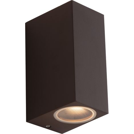"Applique da esterno QUBO in alluminio bronzo con luce biemissione IP54" (1/3)