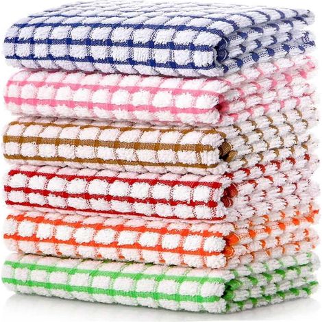 Beyamis Lingettes de cuisine colorées, 40 x 63 cm, lot de 6 (1/5)