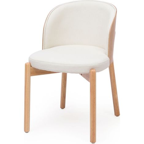 Lot de chaises bois massif chaise repas 4 chaises assise confortable structure respirante bois massif et placage de frêne revêtement (1/5)
