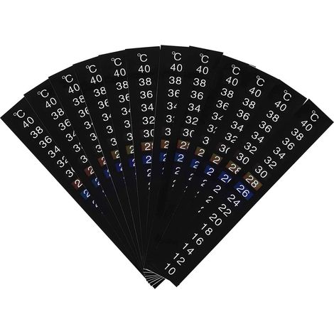 Set mit 12 tragbaren Aquarium-Thermografiegeräten – Celsius-Temperaturmessung (1/5)