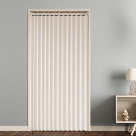 Verdunkelungsvorhänge für Innentüren, 1 Stück, Thermofaltvorhang als Türteiler, kältebeständig für Wohnzimmer und Küche, 220 g/m², Beige, 80 x 200 cm