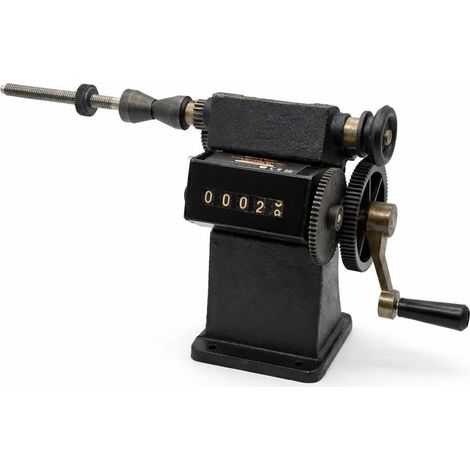 Enrouleur De Bobine Manuel - 1 Unité - Fonte - Compteur Mécanique 99999 Tours - Pour Transformateur Et Moteur - Axe 10mm (1/5)