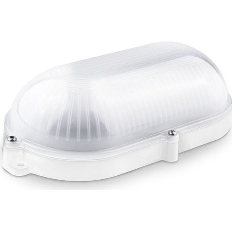 Applique LED ovale ip65 matel 9w blanc neutre