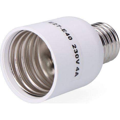 Convertitore da E27 a E40, da 4 a 230 V, bianco, ø47 x 79 mm (confezionato in termoretraibile)