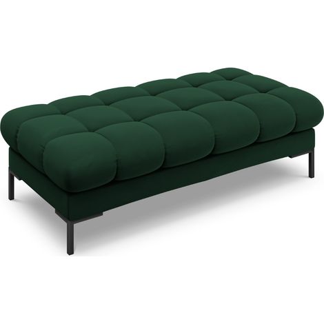 Banc 2 places en velours vert bouteille (1/5)