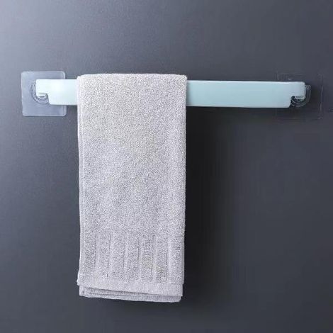 2 toalleros sin taladro, toalleros de baño, soportes para chanclas de inodoro, toalleros colgantes, toalleros de cocina (azul) (1/5)