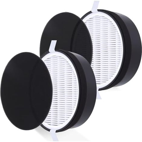 Filtre de remplacement LV-H132 compatible avec LEVOIT LV-H132, purification d'air 3 étapes : préfiltre, filtre HEPA, charbon actif haute densité. Réf. LV-H132-RF, lot de 2.