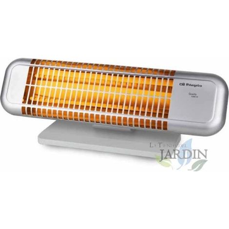 Radiateur infrarouge, Poêle 1200W Orbegozo BPM0102. 2 barres de quartz. Façade en aluminium