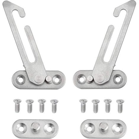 Set mit 2 UPVC-Fensterbegrenzern, Edelstahl 304, Kindersicherungen mit Schrauben für linke und rechte Fenster (1/5)