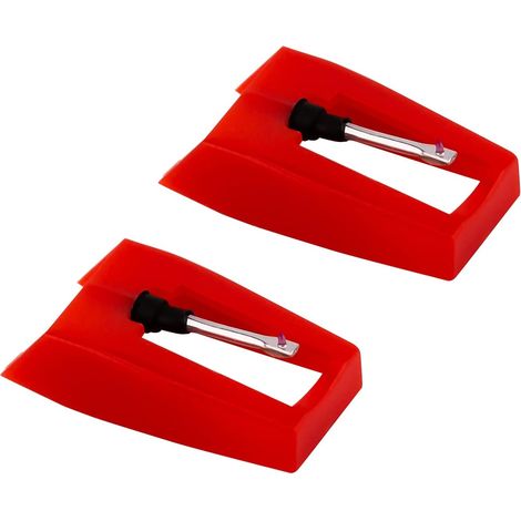 2 Pièces Aiguille, Plastique ABS Aluminium, Stylet Saphir Diamant, Remplacement Tourne-Disque Vinyle