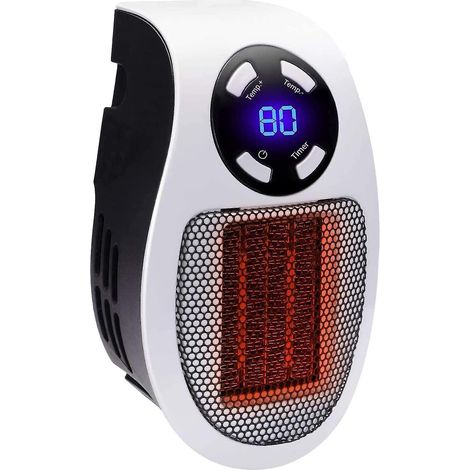 Chauffage soufflant céramique 500 watts, mini chauffage soufflant, chauffage d'appoint portable et économique avec prise électrique (1/5)