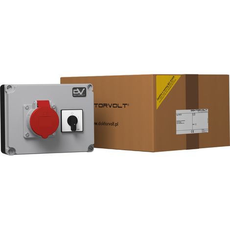 Coffret électrique de chantier avec interrupteur à came 16 A WDD 1x16 A Mennekes Doktorvolt DV-2985-D (1/3)