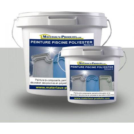 Peinture Piscine Polyester - 15 Kg Gris clair - MATPRO