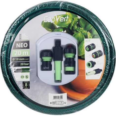 Capvert – Batterie tuyau d'arrosage NEO 19 x 20 mm – Pression maximale 18 bars – Pour usage domestique et professionnel (1/2)