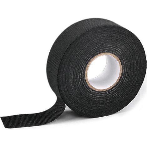 Ruban adhésif isolant ignifugé en flanelle noire pour voiture, ruban en velours pour harnais, 15 mm x 25 m (1/5)
