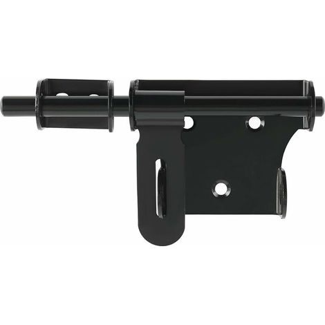 Serrure à double face en acier inoxydable, serrure de porte intérieure, verrou coulissant noir, convient aux portes de chambre, portes-fenêtres, fenêtres et armoires.