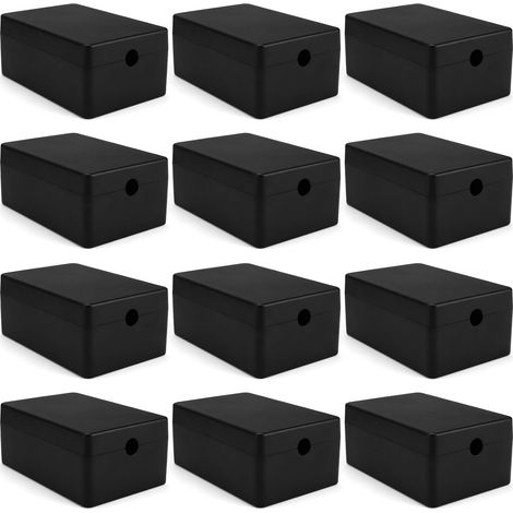 Lot de 12 Petites Boite de Derivation en ABS, Diamètre Fil Max 6 mm Ext 60×40×25 mm, Int 55×35×22 mm Mini Boîte Dérivation, Adapté Électricité, DIY et Circuits Imprimés (1/5)