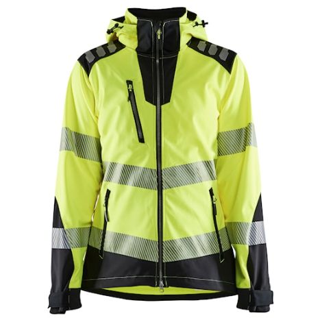 Veste de travail softshell haute visibilité femme 4791 - Jaune fluo/Noir S (1/6)